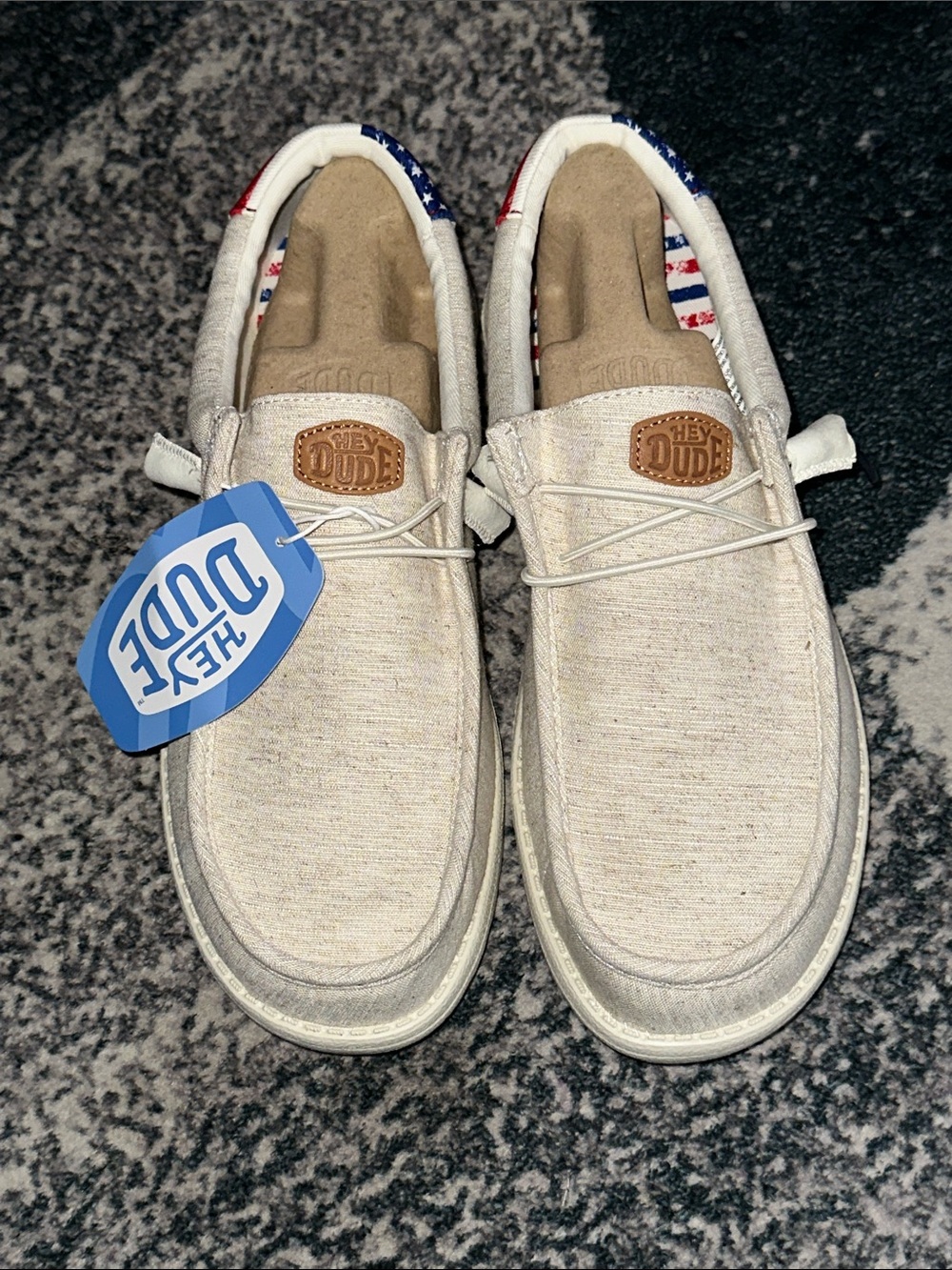 Hey Dude Men's Wally Slip-On Shoes - Natural Linen